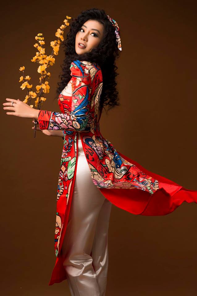 Diễn viên Thanh Hương khác lạ với style áo dài, tóc xù trong bộ ảnh đón Tết-13