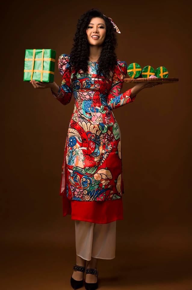 Diễn viên Thanh Hương khác lạ với style áo dài, tóc xù trong bộ ảnh đón Tết-15