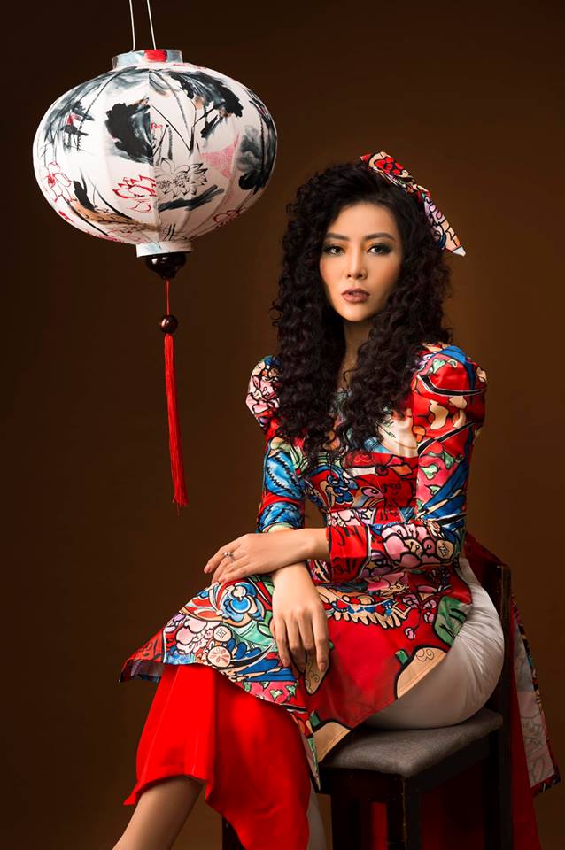 Diễn viên Thanh Hương khác lạ với style áo dài, tóc xù trong bộ ảnh đón Tết-8