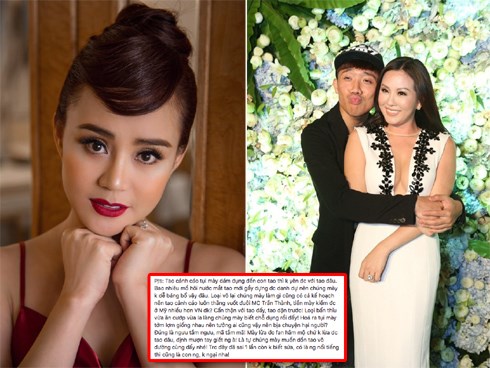 'Sốc' khi Vy Oanh tiếp tục đăng đàn cảnh cáo Trấn Thành, gọi nam MC là 'thằng'