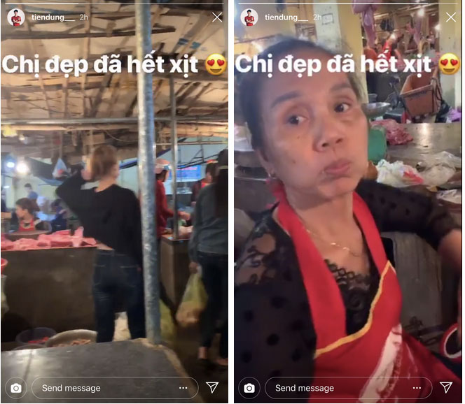 Tư Dũng theo mẹ ra chợ bán thịt ngày 30 Tết, vèo cái đã hết sạch: Có con trai đẹp lợi ghê!-1