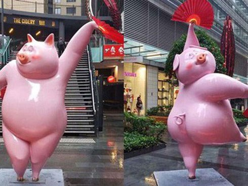 Thêm một chú heo linh vật làm dậy sóng MXH, dân mạng lại tiếc hùi hụi khi biết địa điểm trưng bày