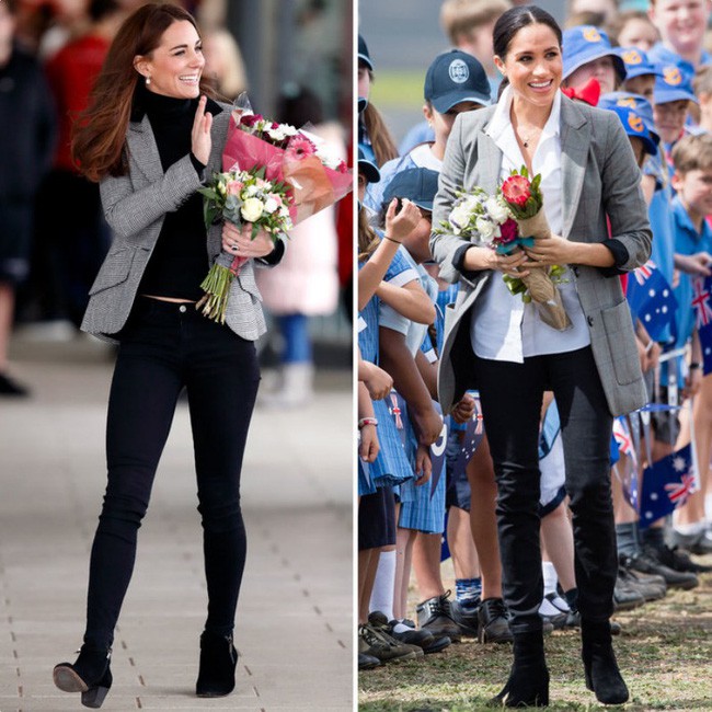 Có khi chị em dâu Kate và Meghan lại chẳng hề bất hòa, vì họ chăm diện giày đôi thế này cơ mà!-2