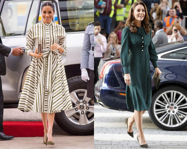 Có khi chị em dâu Kate và Meghan lại chẳng hề bất hòa, vì họ chăm diện giày đôi thế này cơ mà!-6