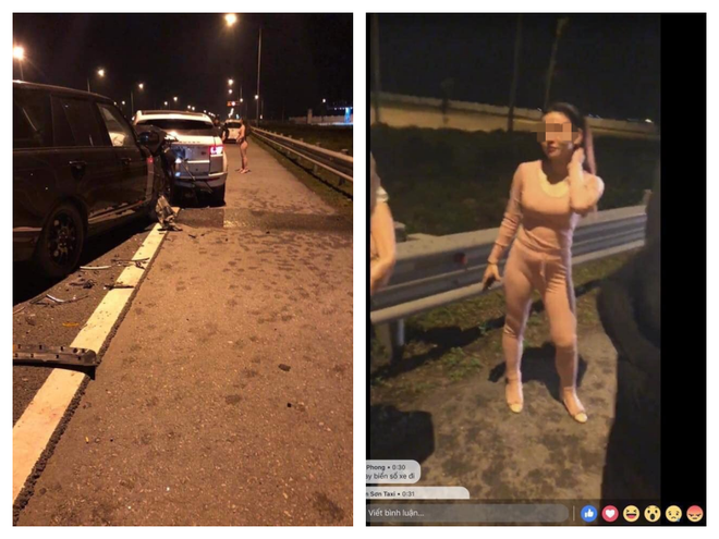 Vụ 2 xe Range Rover va chạm trên cao tốc Hà Nội - Hải Phòng: Trang phục của người phụ nữ bỗng gây chú ý-3