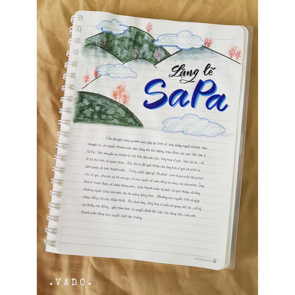 Nữ sinh lớp 9 khiến dân mạng phát cuồng khi biến vở Văn thành tác phẩm hội hoạ đẹp mê hồn-5