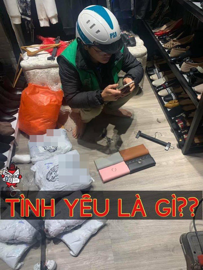 Cặm cụi chụp hình ví gửi vợ nhân ngày Valentine, anh shipper khiến chủ shop chạnh lòng-1