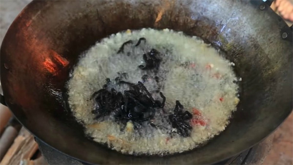 Hai cô gái Campuchia bình thản chế biến rồi thưởng thức nhện độc khiến dân tình khiếp đảm-5