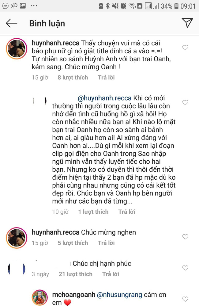 Huỳnh Anh phản ứng bất ngờ sau khi tình cũ Hoàng Oanh công khai có bạn trai mới, nhưng thái độ của Á hậu mới gây chú ý-2