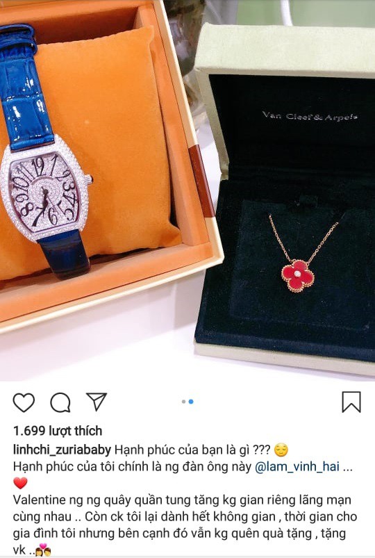 Hậu Valentine, Linh Chi và Lý Phương Châu lại thành tâm điểm khi một người khoe quà xa xỉ, một người chỉ có hoa và sô cô la-1