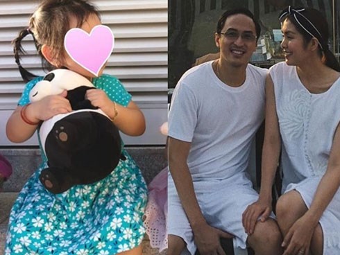 Chị chồng vô tình để lộ gương mặt bụ bẫm của con gái Tăng Thanh Hà