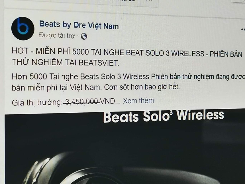 Lừa tặng tai nghe Beats trên Facebook kiếm 100 triệu/ngày ở VN-4