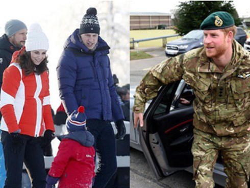 Hoàng tử Harry lẻ bóng một mình khi vợ bầu Meghan tiệc tùng ồn ào ở Mỹ, nhìn gia đình Công nương Kate khác xa một trời một vực