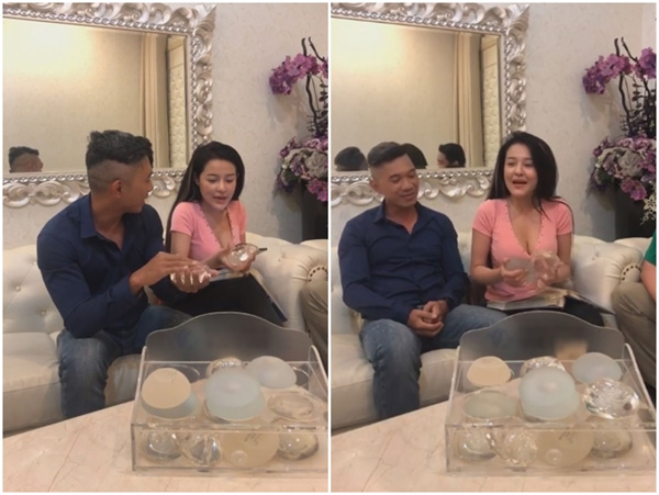 Thực hư việc Lương Bằng Quang tự tay nắn và chọn loại túi ngực để Ngân 98 nâng cấp vòng 1-1