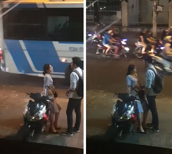 Nụ hôn tạm biệt vội vã của đôi bạn trẻ ở bến xe bus: Tình yêu hóa ra có thể dịu dàng tới vậy!-1