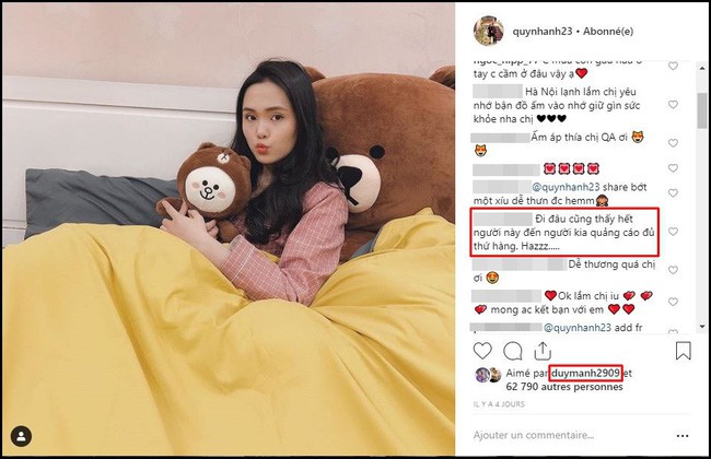 Chỉ đăng 1 bức ảnh selfie, bạn gái Duy Mạnh lại bị chê trách nhà giàu còn muốn moi tiền người yêu và fan, lý do là...-2