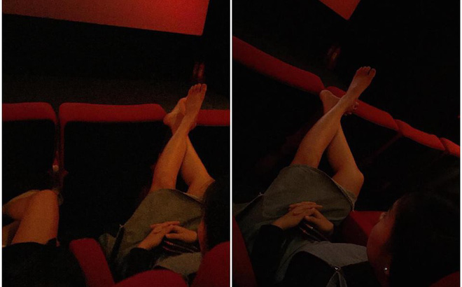 Gác chân lên ghế trong rạp phim, cô gái nhận phản ứng chưa từng có của dân mạng-1