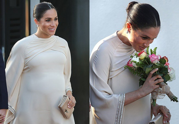 Meghan bị soi khoảnh khắc cướp hoa của chồng, coi Hoàng tử Harry như tùy tùng và lộ vòng bụng bất thường-5