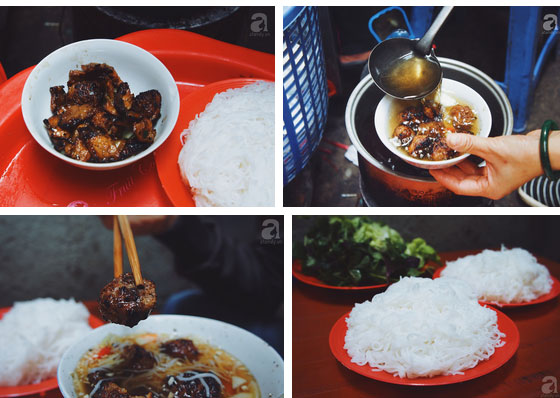 Quán bún chả nằm sâu trong ngõ nhỏ, trưa nào thực khách cũng phải xếp hàng đợi chờ mới đến lượt ăn ở phố cổ-8