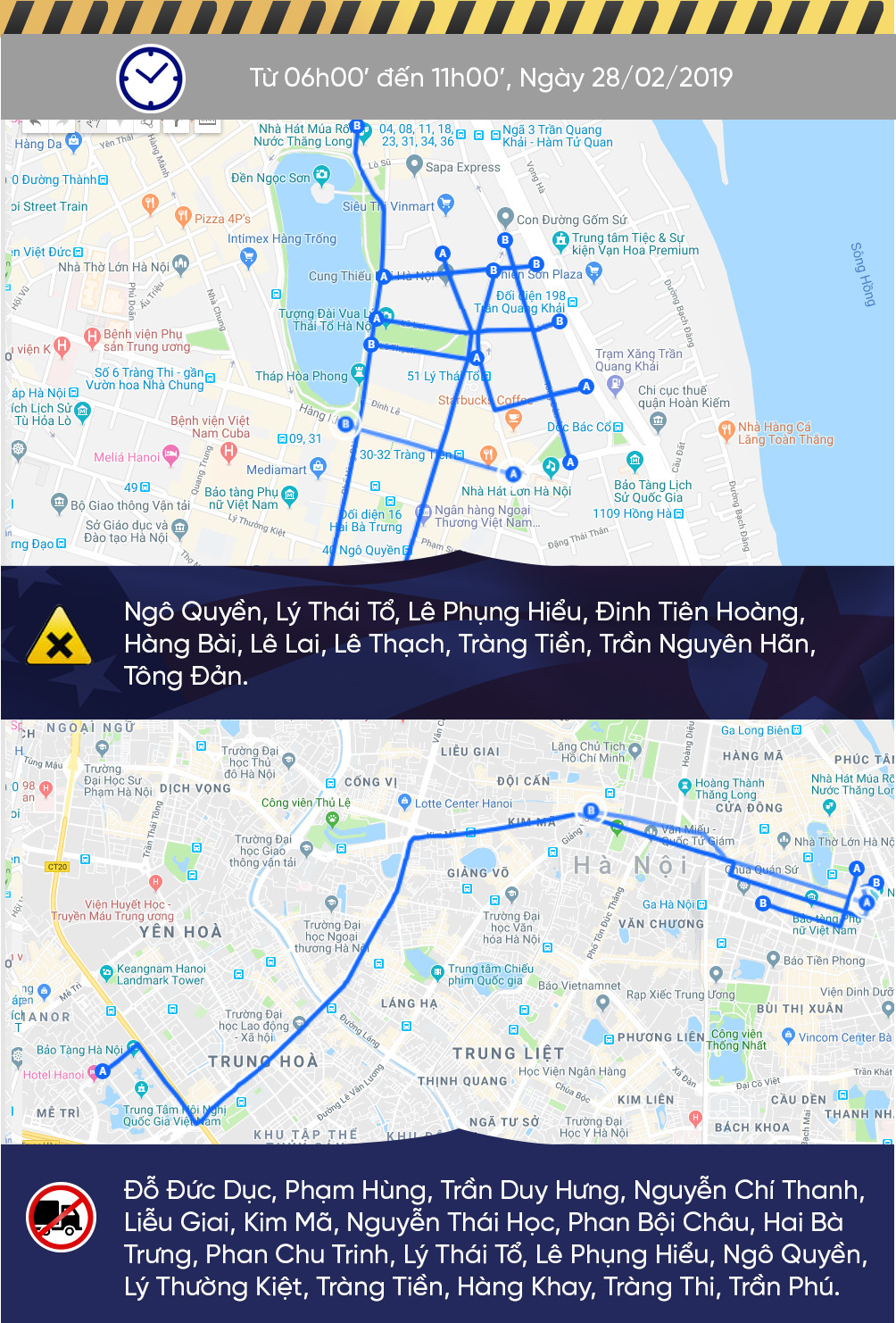 Sơ đồ cấm đường Hà Nội phục vụ Thượng đỉnh Mỹ - Triều-3