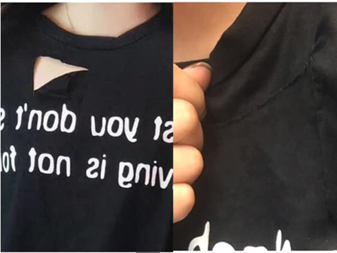 Con gái cố tình mua áo rách vai gợi cảm, mẹ mang kim chỉ ra vá vì tưởng áo hỏng-1