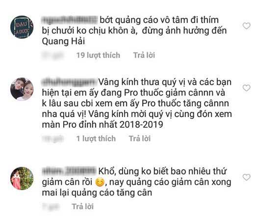 Bạn gái Quang Hải tiếp tục bị ném đá vì pr thuốc giảm cân-3