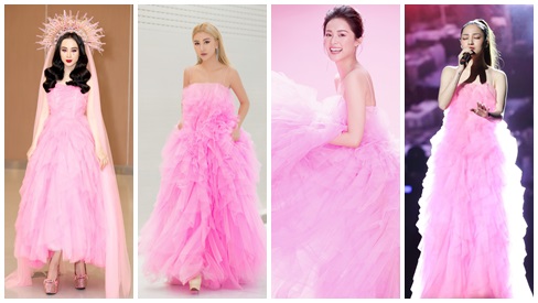 Sao Việt đụng hàng xuyên quốc gia: Diện đầm trong suốt mặc như không, Vũ Ngọc Anh áp đảo mỹ nhân Hollywood-3