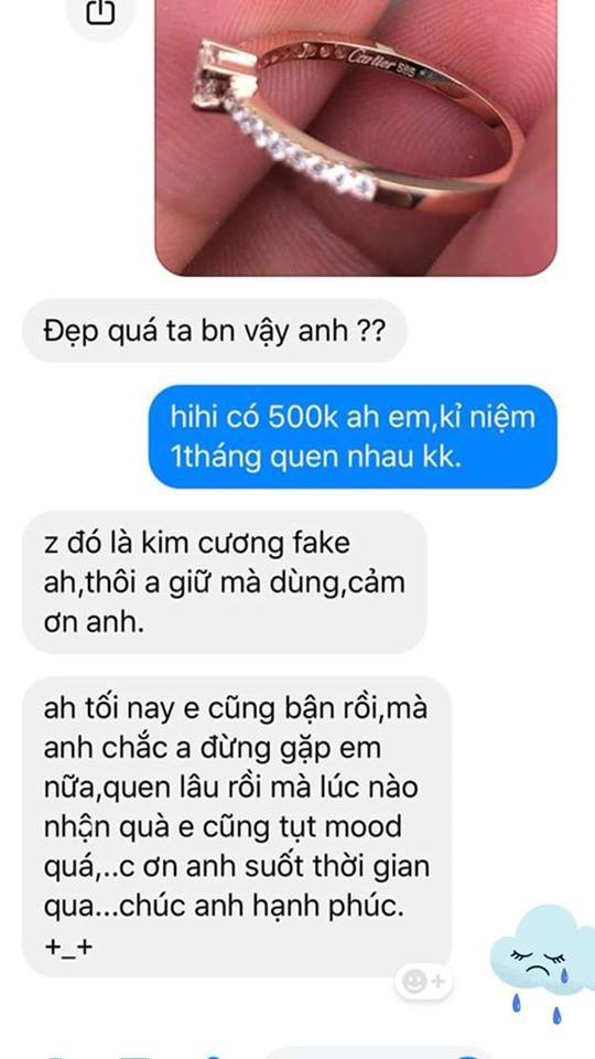 Vụ bạn gái chia tay vì mua nhẫn 80 triệu nói dối 500 nghìn: Chàng trai hạ giá, bán lại thành công!-2