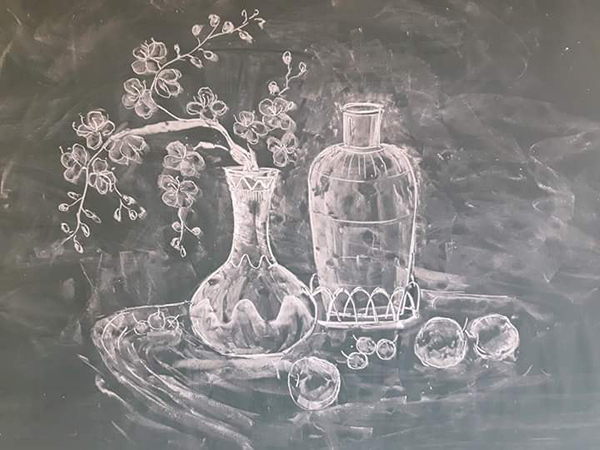 Tranh vẽ bằng phấn trắng trên bảng đen của thầy giáo Thanh Hóa gây bão mạng-8