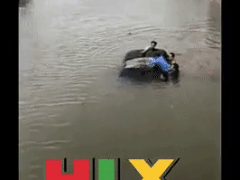 Tài xế xe container bắt hàng loạt ô tô, xe máy đi ngược chiều lùi về đúng đường-1