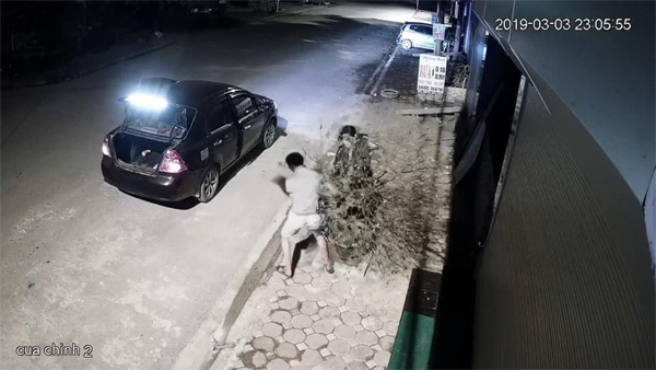 Bắc Giang: Đôi nam nữ đi xế hộp chung tay bê trộm cây đào rồi lặn mất trong đêm khuya thanh vắng-2