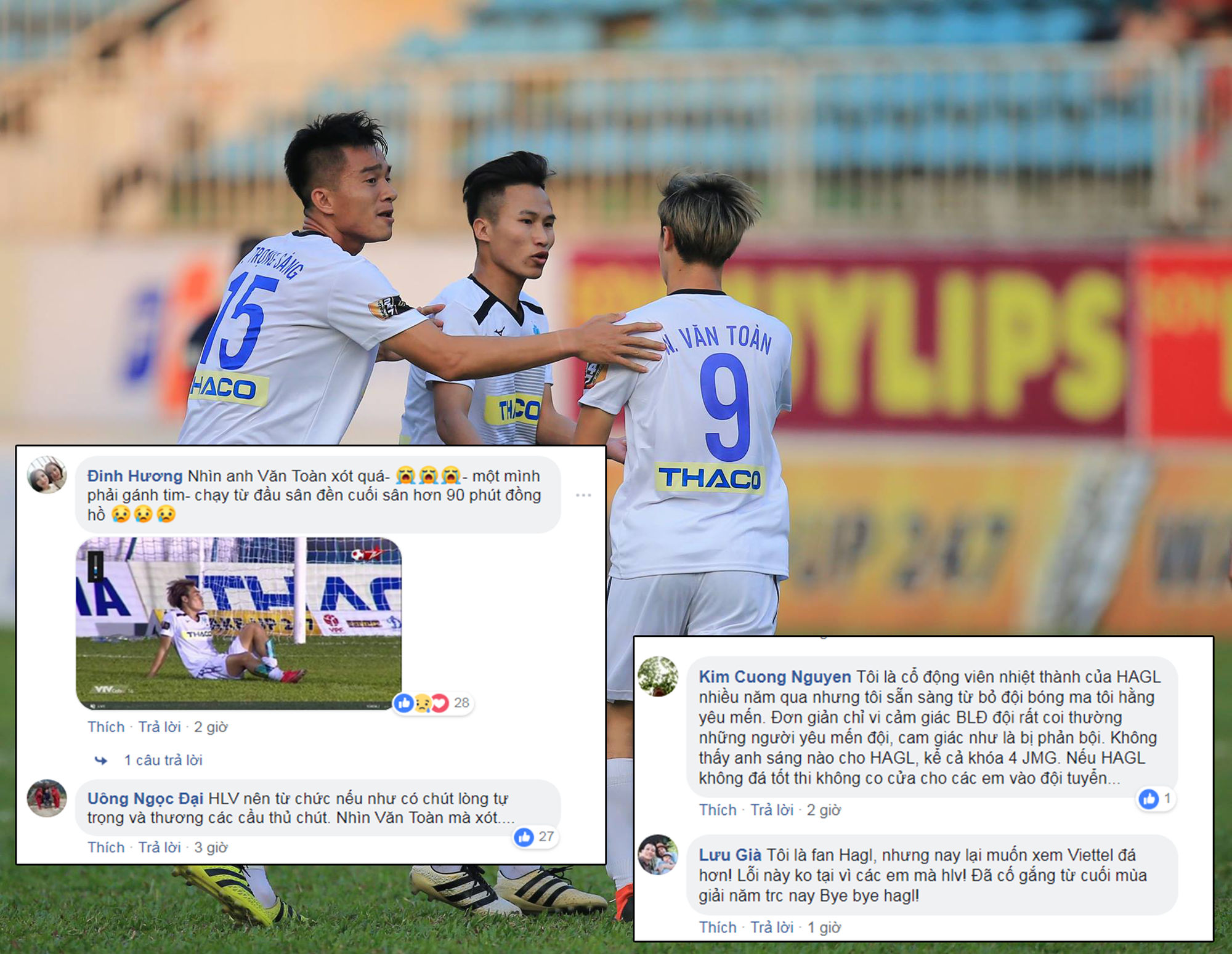 Xót xa cho Văn Toàn, fan đồng loạt tấn công fanpage HAGL kêu gọi HLV Dương Minh Ninh từ chức-2