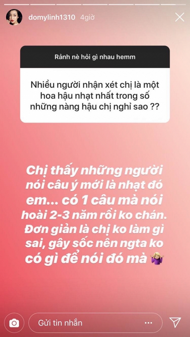 Không còn hiền, Đỗ Mỹ Linh đáp trả khi bị chê là Hoa hậu nhạt nhất trong số các nàng Hậu-1