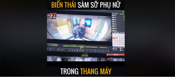 Clip sốc: Cô gái bị tên biến thái cưỡng hôn, sờ soạng vùng nhạy cảm khi đi thang máy một mình-1