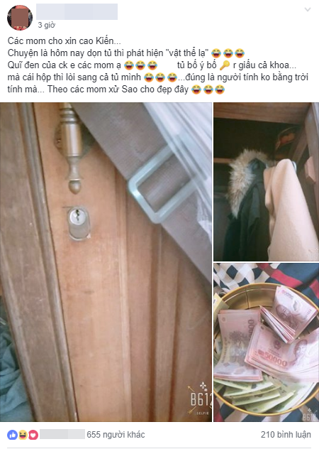 Chồng tính không bằng giời tính: Giấu quỹ đen vào tủ khóa lại, nhưng hộp đựng tiền lại lòi sang ngăn tủ của vợ-1