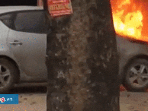 Xe máy lao như tên bắn vào ô tô mà vẫn thoát chết-1