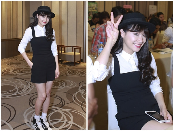 Nhã Phương mặc sơ mi, váy ngắn 30cm trẻ như nữ sinh-8