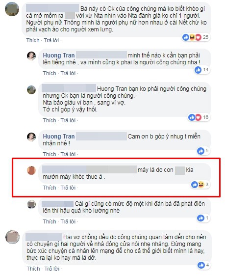 Vừa gây sốc vì status chúng mày đừng trêu ngươi tao, Hương Trần lại tranh cãi với dân mạng, lộ dấu hiệu chồng ngoại tình?-3