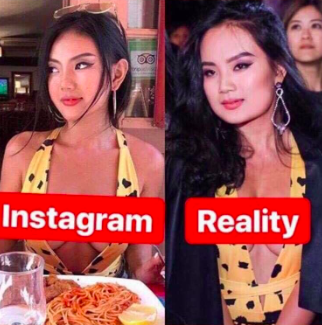 Gái xinh Instagram nổi tiếng nhờ body bốc lửa bị bóc ảnh đời thực sồ sề khác xa trên mạng-3