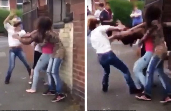 Phát hiện bạn trai cặp bồ, cô gái rủ bạn đi đánh ghen khiến nạn nhân tơi tả giữa phố đông người-1