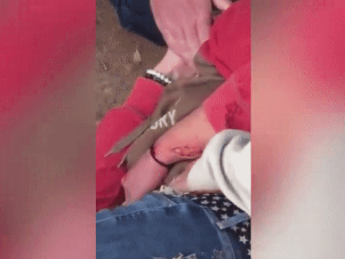 Trèo lên hàng rào chụp ảnh