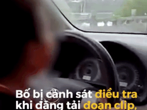 Ông bố vô tư để con 4 tuổi lái ô tô