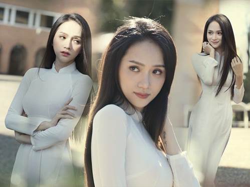 50 sắc thái đẹp mê hồn của Hoa hậu Hương Giang khi diện áo dài nữ sinh-1
