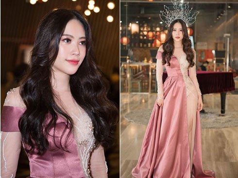 Giảm 6 kg, Nam Em tự tin đội vương miện 'khủng' đi sự kiện