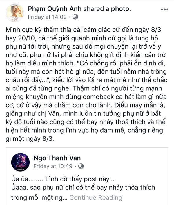 Sao Việt đồng loạt ủng hộ tuyên ngôn ‘Phụ nữ có quyền bay nhảy’-2