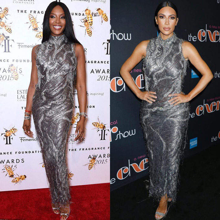 Kim Kardashian liên tiếp copy lại phong cách của Naomi Campbell nhưng lại đem đến ấn tượng hoàn toàn khác-3