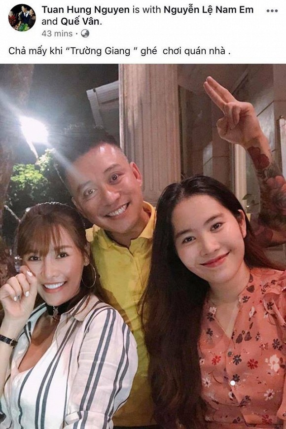 Tuấn Hưng lần đầu hội ngộ Trường Giang sau ồn ào chụp ảnh cùng Quế Vân - Nam Em để mỉa mai nam danh hài-2