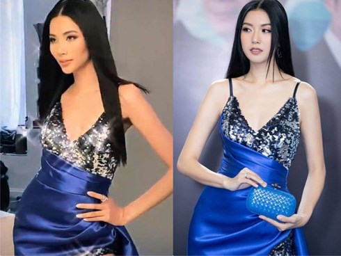 Hoàng Thùy - Thúy Vân: pha đụng hàng hack não, giống nhau từ kiểu tóc đến trang điểm chứ chưa nói đến việc diện chung một bộ đầm