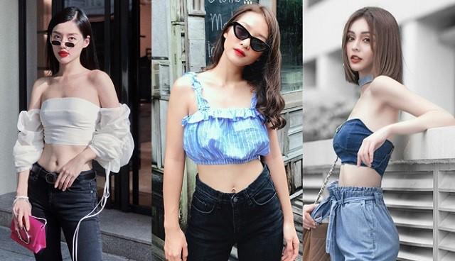 Bộ sưu tập áo chỉ bằng 1 gang tay cực gợi cảm của Minh Tú và dàn mỹ nhân Việt-12