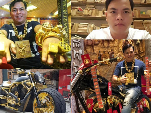 Đại gia Phúc XO chơi lớn mua mũ vàng nặng 2kg, được đính tên bằng 260 viên kim cương-3